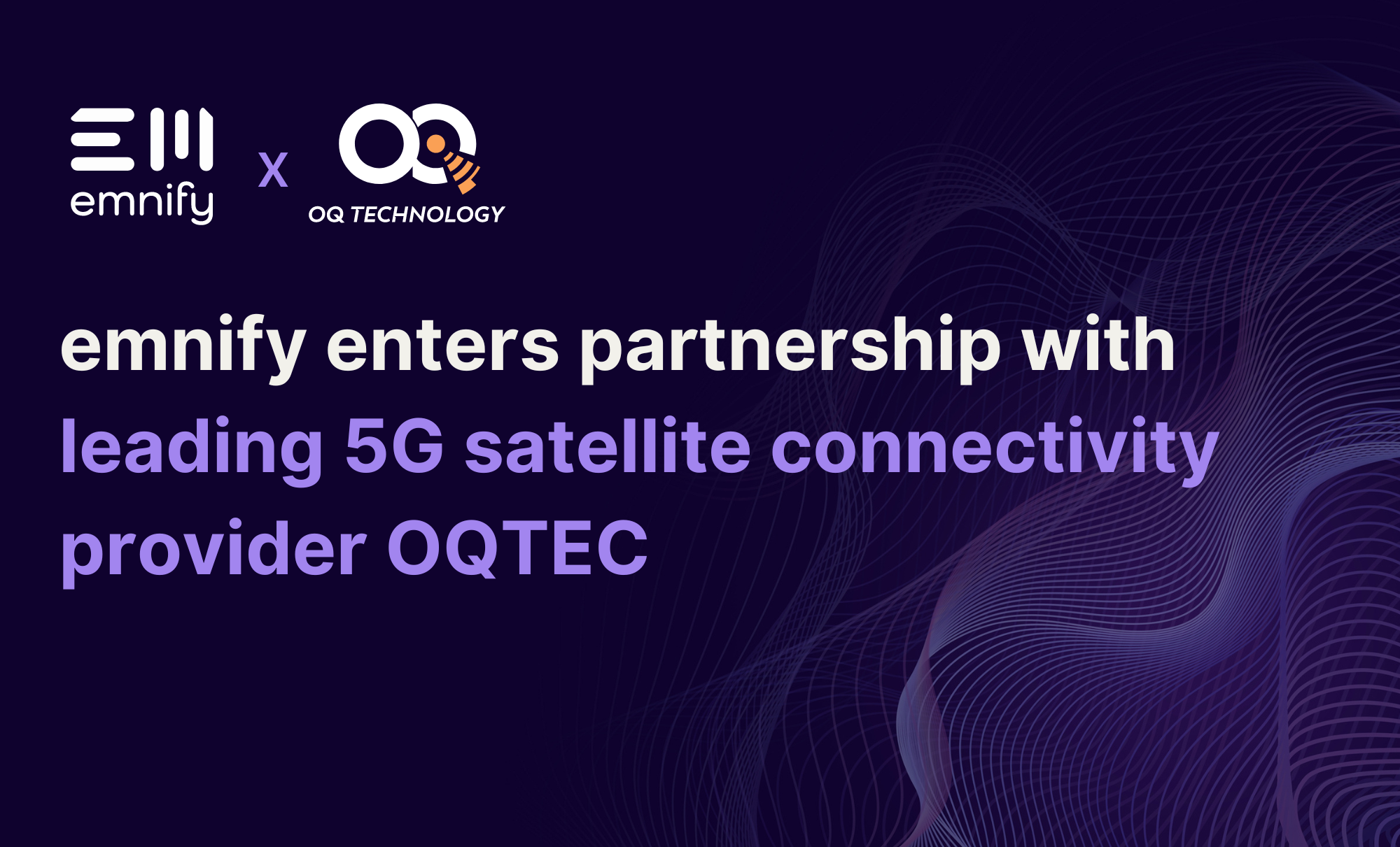 Image for post emnify enters partnership with leading 5G satellite connectivity provider OQTEC